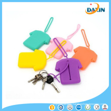 Clothing Shape Silicone Card Bag Key Chain for Shopping